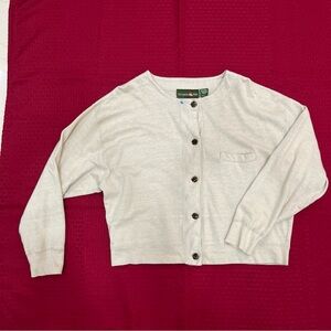 Vintage Outback Red Cardigan Womens Cropped Grandmacore Knit Sweater Size L